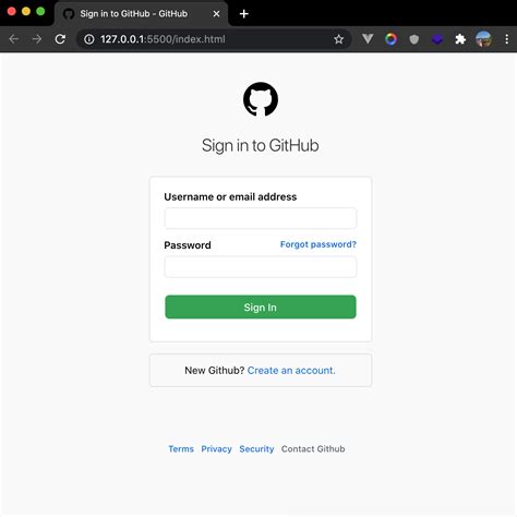 github login.